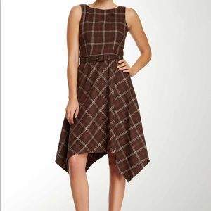 Eva Franco brown plaid dress